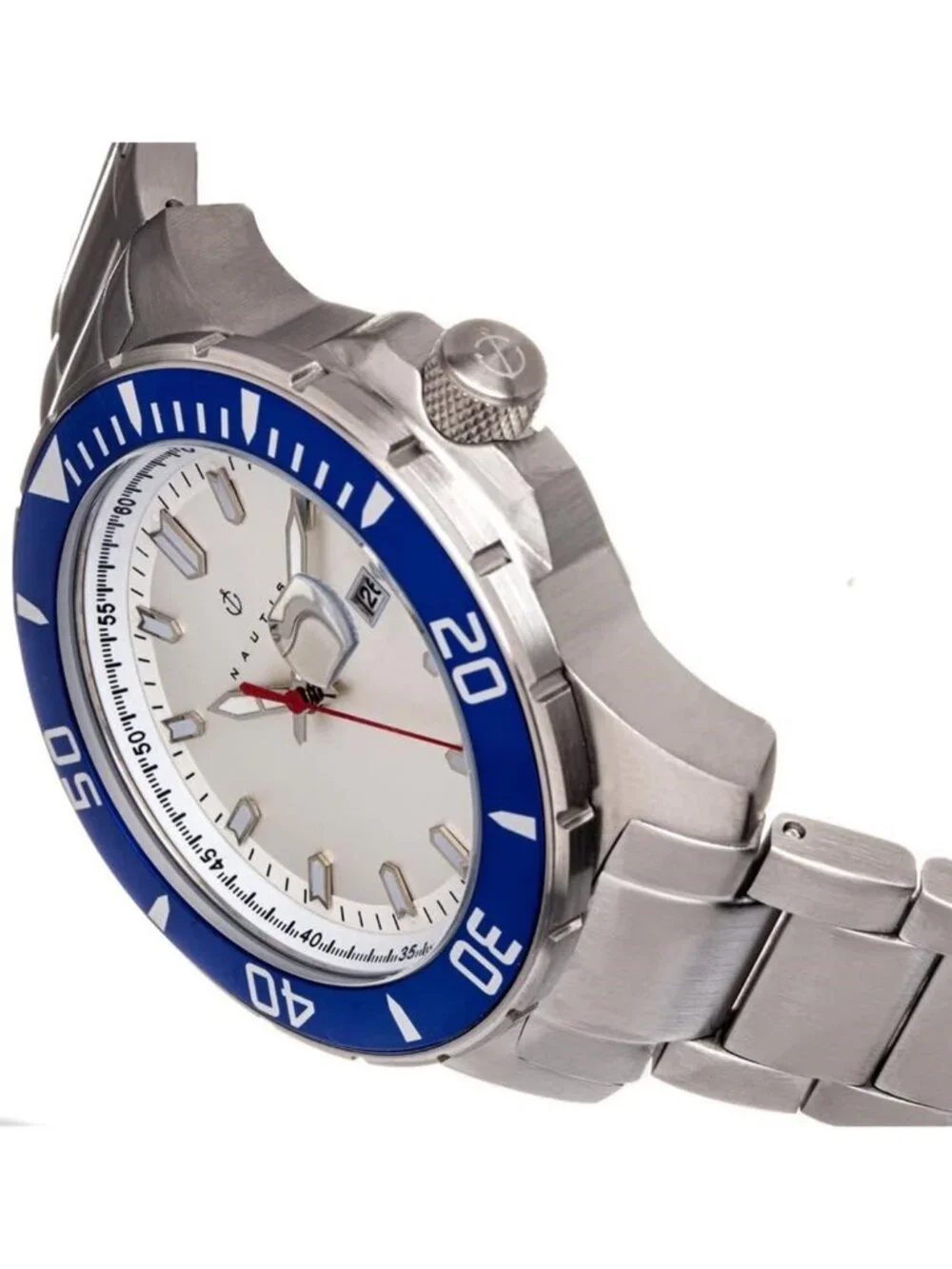 NWT Nautis Admiralty Pro 200 Quartz White Dial Men's Watch